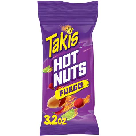 Takis Fuego Hot Nuts Snack Size Pouch Hot Chili Pepper Lime Double Crunch Peanuts Shop