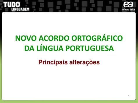 Ppt Novo Acordo Ortogr Fico Da L Ngua Portuguesa Powerpoint