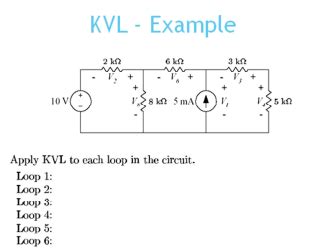 Solved Kvl Example Apply Kvl To Each Loop In The Circuit Chegg