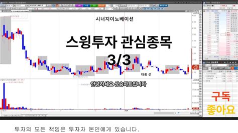 주식 스윙투자 관심종목에서 상승 종목찾아 볼까 Youtube