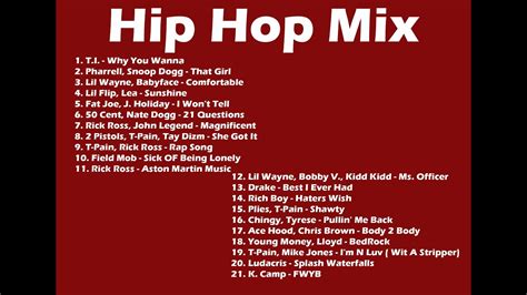 Hip Hop Mix T I Lil Wayne 50 Cent Rick Ross T Pain Ludacris Drake And More Youtube