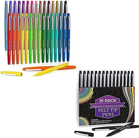 Amazon Lelix Felt Tip Pens Colors Black Medium Point