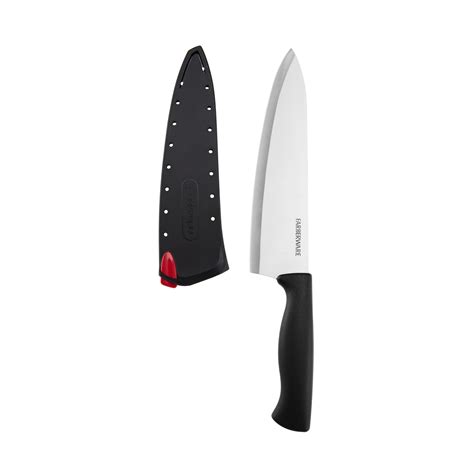 Farberware Edgekeeper Classic 8 Inch Chef Knife With Black Self Sharpening Sleeve And Handle