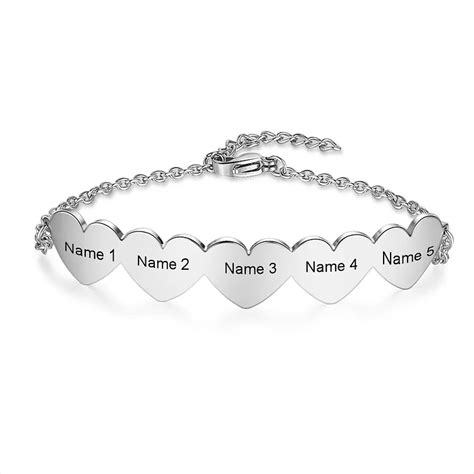 Pulsera De Coraz N Con Nombres Personalizados