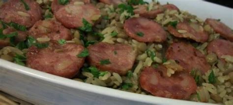 Receita De Arroz Lentilha E Calabresa Patty Jesus Duarte