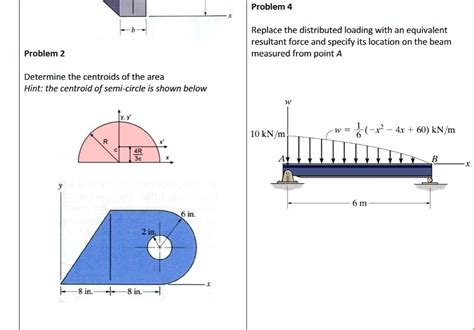 SOLVED Problem 4 Replace The Distributed Loading With An Equivalent