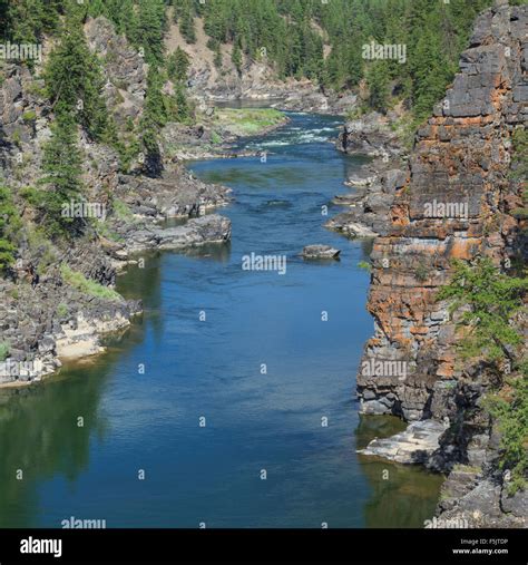 Alberton Gorge On The Clark Fork River Near Alberton Montana Stock