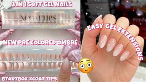 TRYING THE VIRAL BTARTBOX NAILS NEW XCOATTIPS OMBRÉ NAILS PREMADE