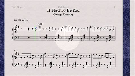 It Had To Be You George Shearing Custom Guitar Transcription Custom Music Transcription