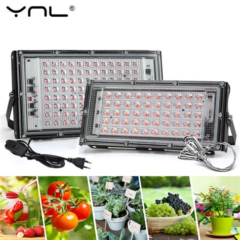 Full Spectrum LED Grow Light Phyto Lamp AC 220V 50W 100W 150W With EU