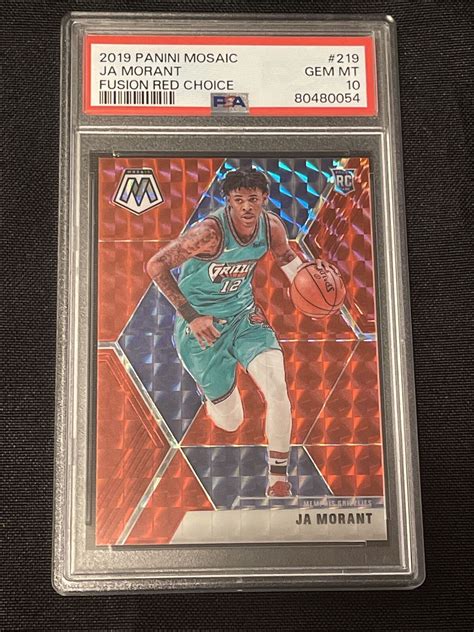 Ja Morant 2019 Mosaic 219 Choice Fusion Red 88 PSA 10 Price Guide