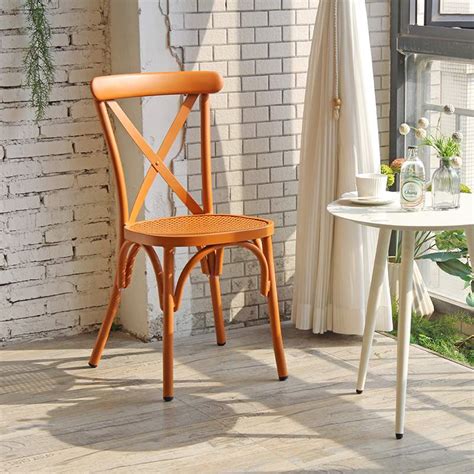 Supply Weather Resistant Wedding Hotel Banquet Rustic Cross Back Chair