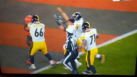 Browns Steelers Brawl Tnf 11 14 19 By Rob Scott Youtube