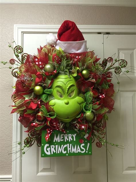 Merry Grinchmas Deco Mesh Wreath By Twentycoats Wreath Creations