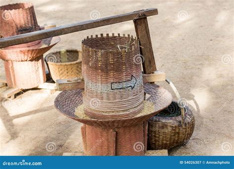 Old Rice Milling Machine Stock Image Image Of Ancient 54026307