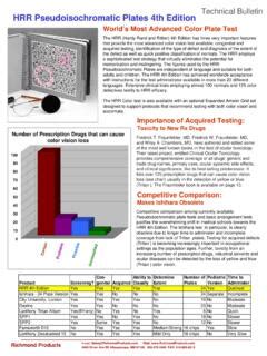 Technical Bulletin HRR Pseudoisochromatic Plates … | Hrr pseudoisochromatic plates | PDF4PRO