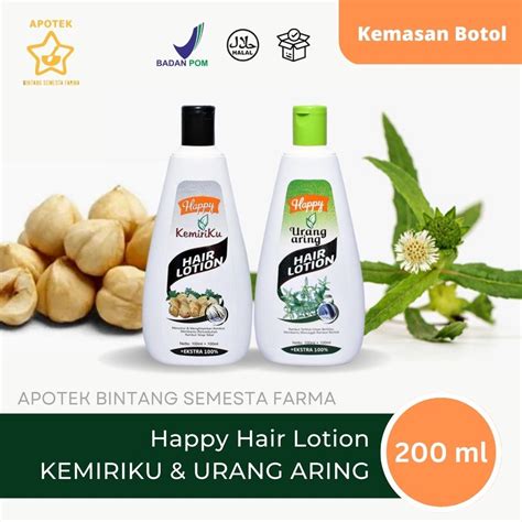 Jual HAPPY HAIR LOTION KEMIRIKU URANG ARING BOTOL 100 100ml Shopee