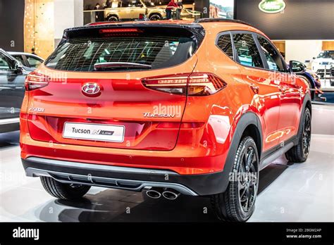 Brussels Belgium Jan 2020 Red Hyundai Tucson N Line At Brussels Motor