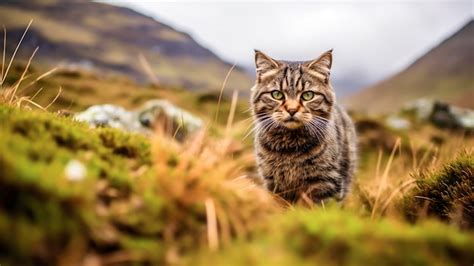 Premium Ai Image A Beautiful Scottish Wildcat On Forest