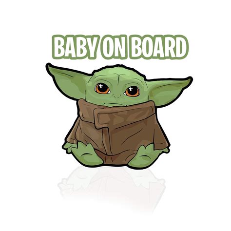 Baby Yoda Decal Baby On Board Yoda Stickers For Car Window Laptop