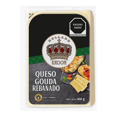 Queso Gouda Holland Kroon Rebanado 400 G Walmart