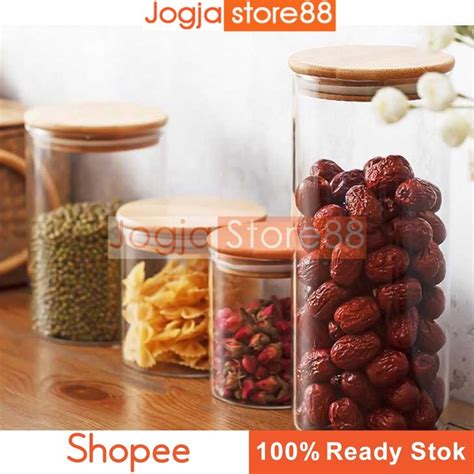 Jual Toples Kaca Penyimpanan Makanan Borosilicate Glass Storage Jar