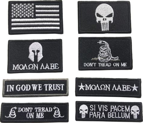 Bundle 8 Pieces Tactical Military Patch Set Usa Flag