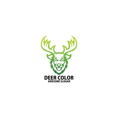 deer color logo design gradient line art 24306723 Vector Art at Vecteezy