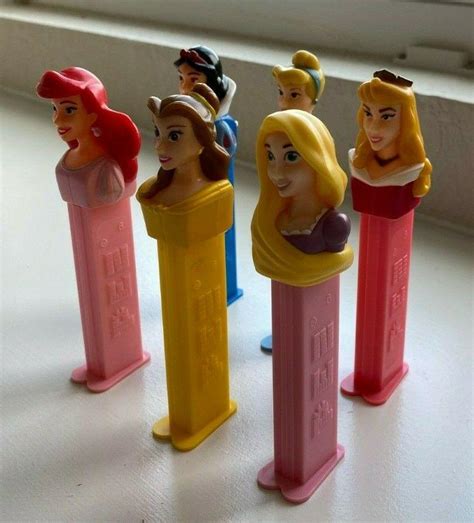 Pez Disney Princesses Dispenser Set Of 6 Ariel Belle Rapunzel Aurora