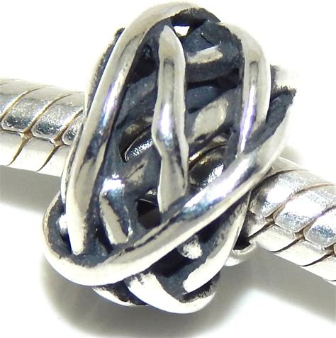 Amazon Icyrose Solid Sterling Silver Woven Barrel Charm Bead