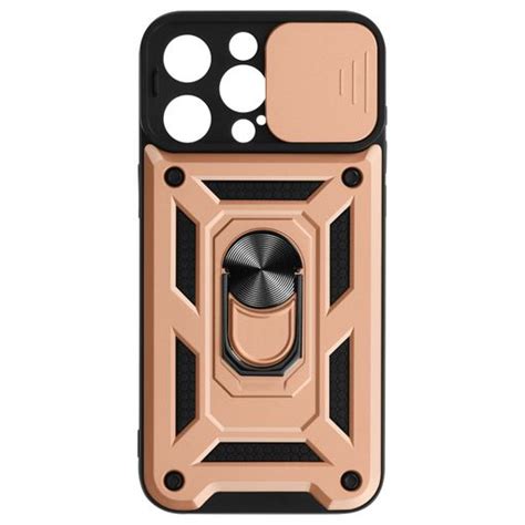 Carcasa Para Iphone Pro Max Cubre C Mara Anilla Soporte V Deo Rosa