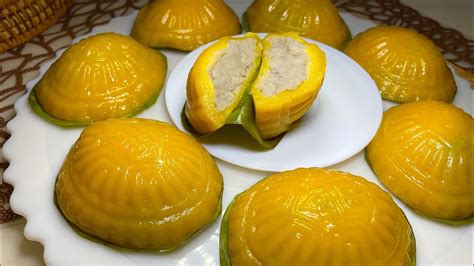 Pumpkin AngKu Kuih with Yam Paste 金瓜芋泥红龟糕 红龟粿食谱 Kueh Ang Ku