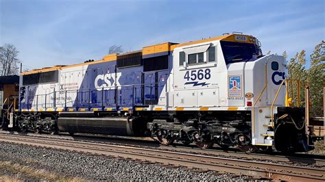 CSX 4568 Operation Lifesaver 50th Unit Trails On I157 Meets M560