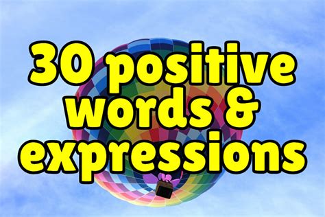 30 Positive Words & Expressions in American English – Espresso English 