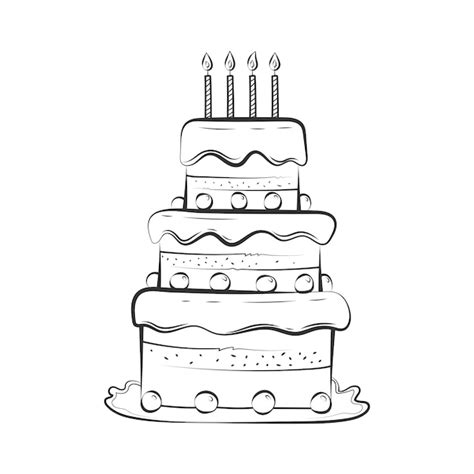 outline cake images    freepik