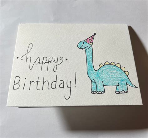 Dinosaur Birthday Card Digital - Etsy