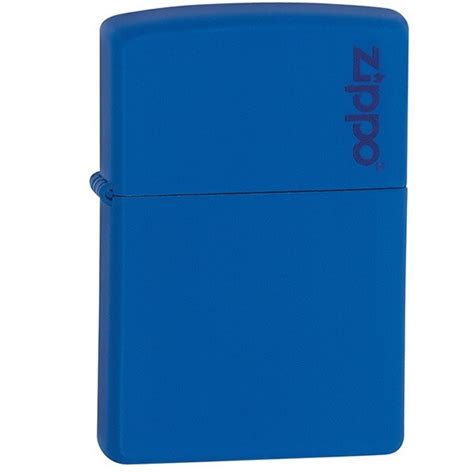 Encendedor Zippo Azul Real Mate Logo Zippo Zippo