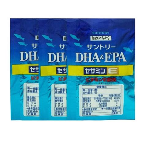 Suntory 三得利 魚油 Dha＆epa芝麻明e 4錠 X 30包 隨機加贈隨身包x1 機能保健 Yahoo奇摩購物中心