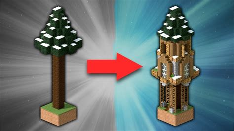 How To Build A Spruce Treehouse 2 Minecraft Youtube