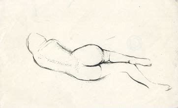 Barbara Dorf Mid Th Century Pen And Ink Drawing Nude Study