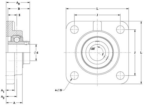 Part Number Sucbf Fvsl Corrosion Resistant Four Bolt Flanged