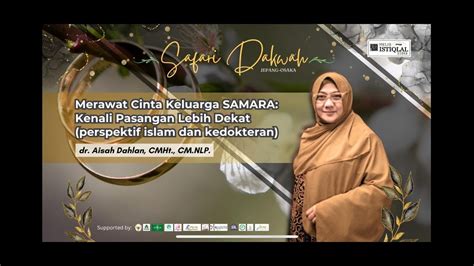 Live Streaming Kajian Islam Bersama Dr Aisah Dahlan Cmht Cm Nlp Youtube