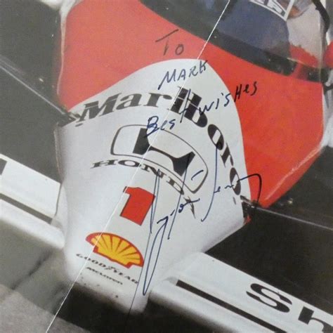 Ayrton Senna Signed 1988 World Champion Poster Chequered Flag