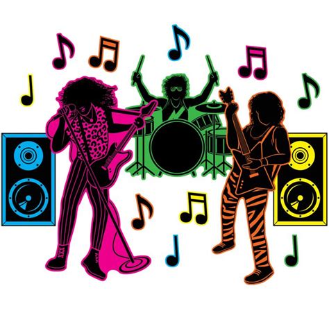 1980's Hair Band Silhouettes: Party at Lewis Elegant Party Supplies ...