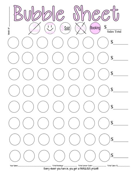 Bubble Sheet Printable