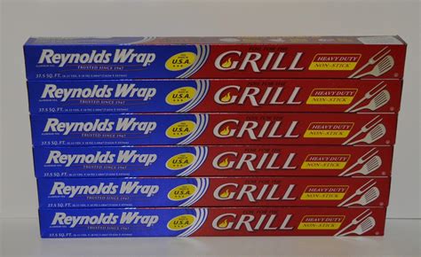 Lot Of Reynolds Wrap Foil For The Grill Heavy Duty Non Stick Aluminum