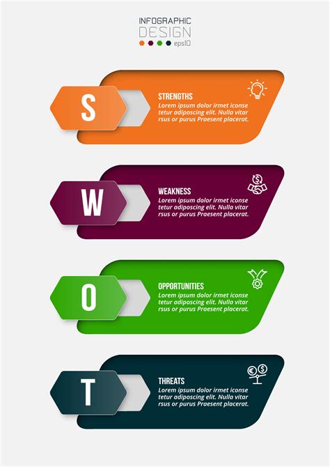 Business Concept Infographic Template With Swot Analysis 35395550 Vector Art At Vecteezy