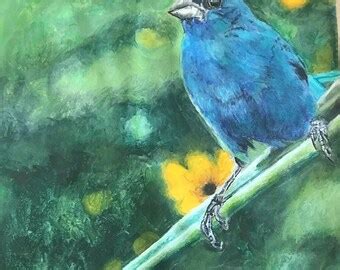 Bluebird painting | Etsy