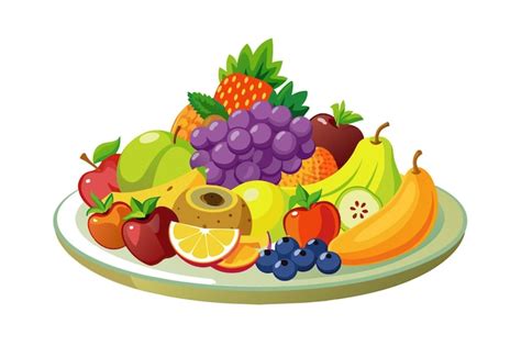 Premium Vector Vegetables And Fruits Food Concept Illustration