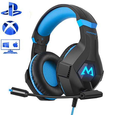 Auriculares Stereo con micrófono para PS4 PC Xbox One Nintendo